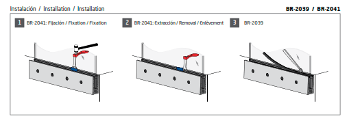 Sistema de montaje de la barandilla de cristal al aire lateral SV-1402